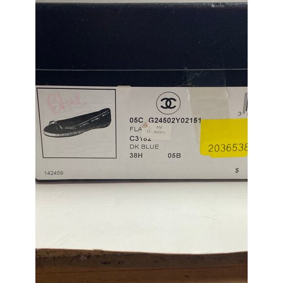 Chanel Flat Shoes Blue W8.5 - Picture 3 of 10